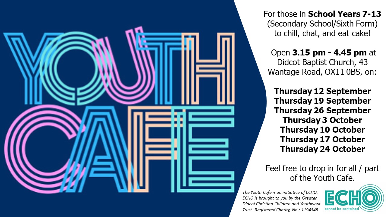 Youth Cafe - Flyer (Sept & Oct