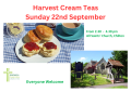 Harvest Cream Teas Sunday 22nd September All Saints' Church Chilton 2.30-4.30pm